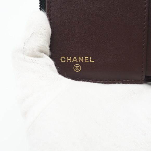 CHANEL Matelasse Caviar Skin Compact Wallet with Gold Hardware, AP4383, Tri-f...